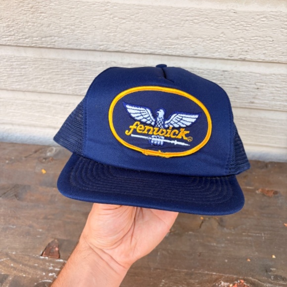 vintage FENWICK big patch trucker hat snapback mesh - Picture 2 of 5